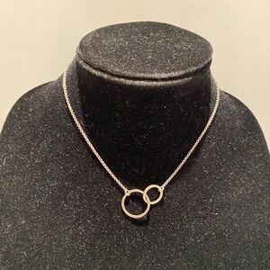 Sterling Silver Double Ring Necklace